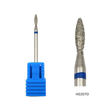 Load image into Gallery viewer, HYTOOS Cone Diamond Nail Drill Bit 3/32&quot; Rotary Burr Manicure Cutters Drill Accessory Nail Beauty Tool Nail Mill-GD0307D