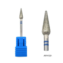 Load image into Gallery viewer, HYTOOS Cylindrical Diamond Nail Drill Bit 3/32&quot; Rotary Burr Manicure Cutters Nail Drill Accessories Nail Mill Tools-C0412D