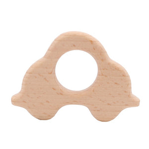 TYRY.HU 1Pc Natural Beech Wooden Teether Rodent Animals Shape Elephant Fox Turtle Wooden Toys Baby Nursing Accessories And Gifts