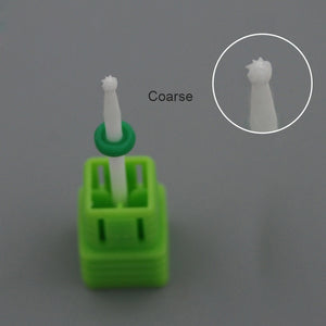 KADS Ceramic Diamond Nail Drill Bit Milling Cutter 3/32" Electric Nail Rotary Burr Cuticle Manicure Pedicure Drill Bit Tool