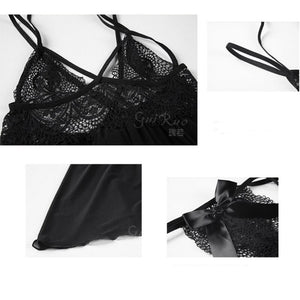 sexy lingerie night dress women underwe erotic lingerie sensual lingerie woman Nightgown thongs Underwear set see-through dress
