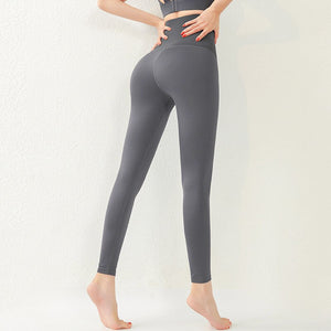 uper High Waist European And American Large Size Breasted Waist Fitness Pants Women's Hip High Waist Sports Tight Yoga Pants