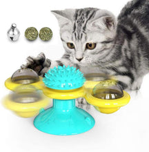 Load image into Gallery viewer, windmill cat toy Turntable Teasing Interactive cat toys interactive with Catnip Cat Scratching Tickle Pet ball toys Cat Supplies