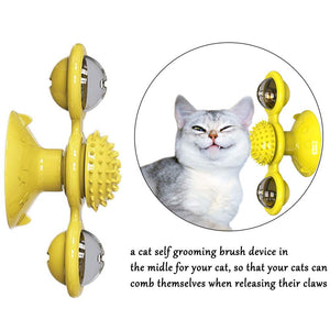 windmill cat toy Turntable Teasing Interactive cat toys interactive with Catnip Cat Scratching Tickle Pet ball toys Cat Supplies