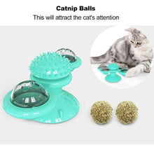Load image into Gallery viewer, windmill cat toy Turntable Teasing Interactive cat toys interactive with Catnip Cat Scratching Tickle Pet ball toys Cat Supplies