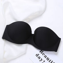 Load image into Gallery viewer, wireless women fashion size d soft black seamless lingerie strapless invisible sexy bralette bra push up oversize