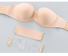 Load image into Gallery viewer, wireless women fashion size d soft black seamless lingerie strapless invisible sexy bralette bra push up oversize