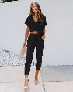 women's sets long pants sets elegant office ladies casual two pieces sets Pullover V-Neck casual women clothing