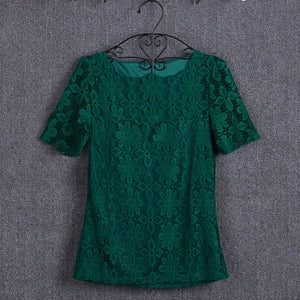 women tops Lace Shirt Blusas Femininas Blouses & Shirts 2019 New Fashion Short sleeve Women Blouse plus size Women Clothing 5XL