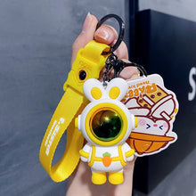 Load image into Gallery viewer, Cute Rabbit Keychain for Women – Cartoon Creative Space Bunny Car Pendant Key Ring Handbag Backpack Charms Girl Gift